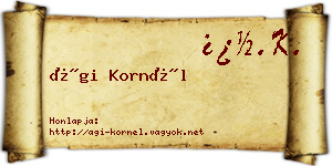 Ági Kornél névjegykártya