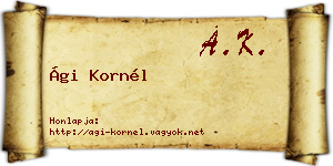 Ági Kornél névjegykártya